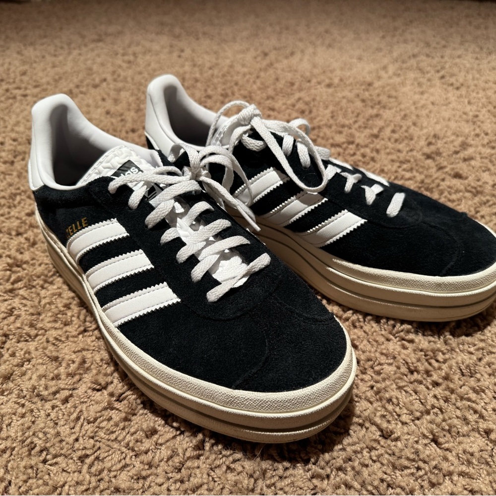 Adidas Black and White Gazelle Sneakers